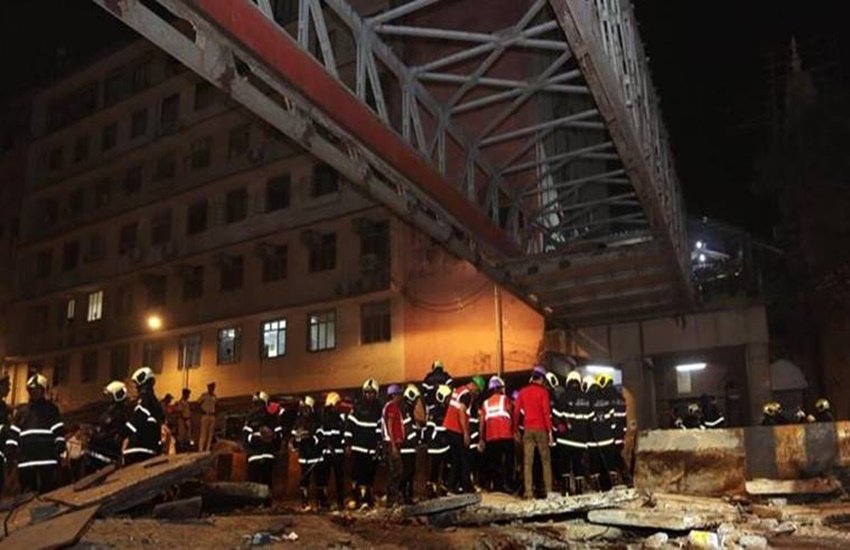 Mumbai foot overbridge collapsed
