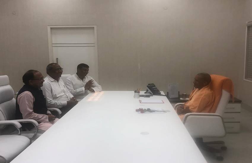 Nishad Party chief Sanjay Nishad meets Uttar Pradesh CM