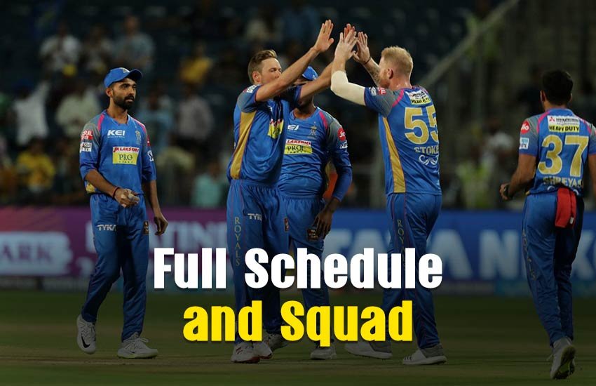 RR IPL Team 2019 Players List, Squad: राजस्थान की टीम।