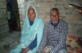 Taslim’s parents at their home in Ramdiha in East Champaran