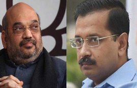 bjp leader amit shah and delhi cm arvind kejriwal