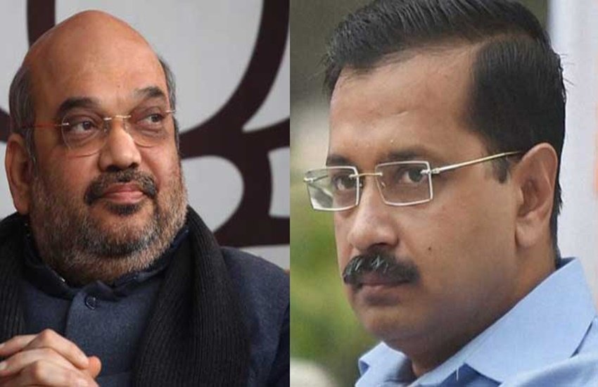 bjp leader amit shah and delhi cm arvind kejriwal
