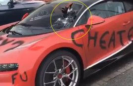 Bugatti Chiron destroyed by sandle