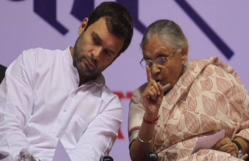 कांग्रेस अध्यक्ष राहुल गांधी और शीली दीक्षित (File Photo)
