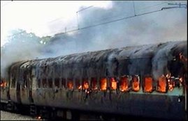 fire accident in train