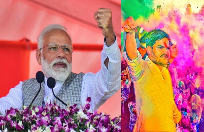 पीएम नरेन्द्र मोदी और हार्दिक पटेल, फोटो सोर्स- ट्विटर (HardikPatel_) और इंडियन एक्सप्रेस