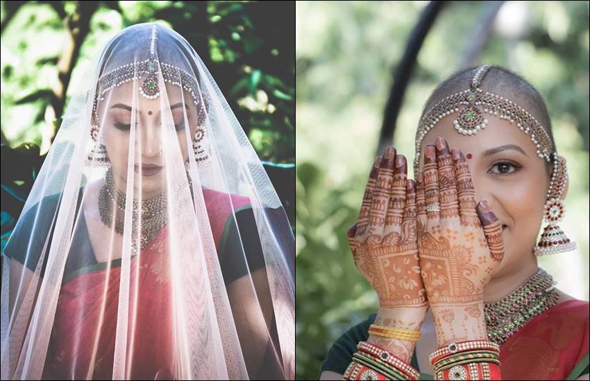 ancer, cancer survivor, bridal photoshoot, cancer survivor bridal photoshoot, bold indian bride, cancer patient bridal photos, viral photoshoot, inspiring news, good news