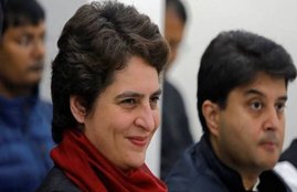 priyanka gandhi and jyotiraditya scindia