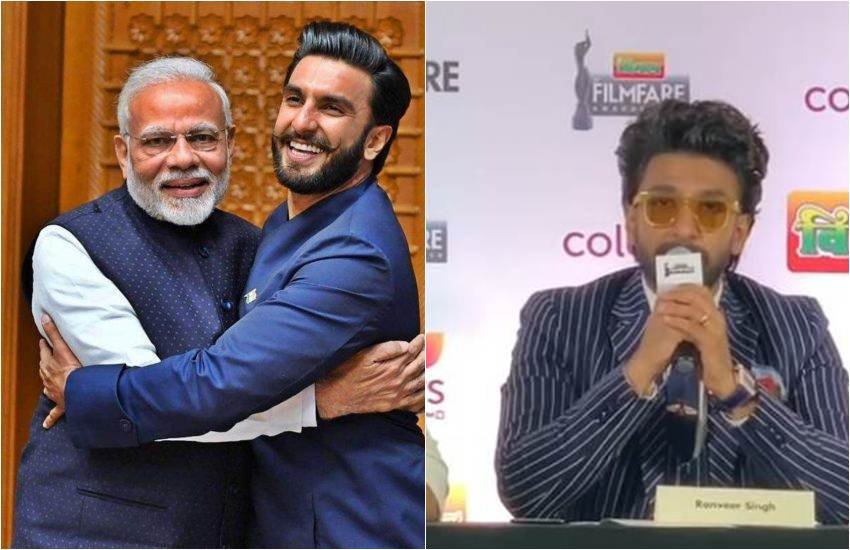 प्रधानमंत्री नरेंद्र मोदी और अभिनेता रणवीर सिंह। (फोटो सोर्स-ranveer singh fan club)