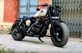 Royal Enfield modified in to Harley Davidson, how to modified Royal Enfield, Royal Enfield modified to harley davidson, Royal Enfield modified cost, Royal Enfield modified price