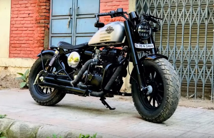 Royal Enfield modified in to Harley Davidson, how to modified Royal Enfield, Royal Enfield modified to harley davidson, Royal Enfield modified cost, Royal Enfield modified price