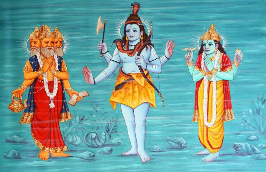 भगवान शिव, ब्रह्मा और विष्णु। 