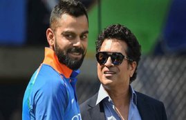 Virat Kohli, the Indian captain, Sachin Tendulkar, Jacques Kallis, former South Africa all-rounder,