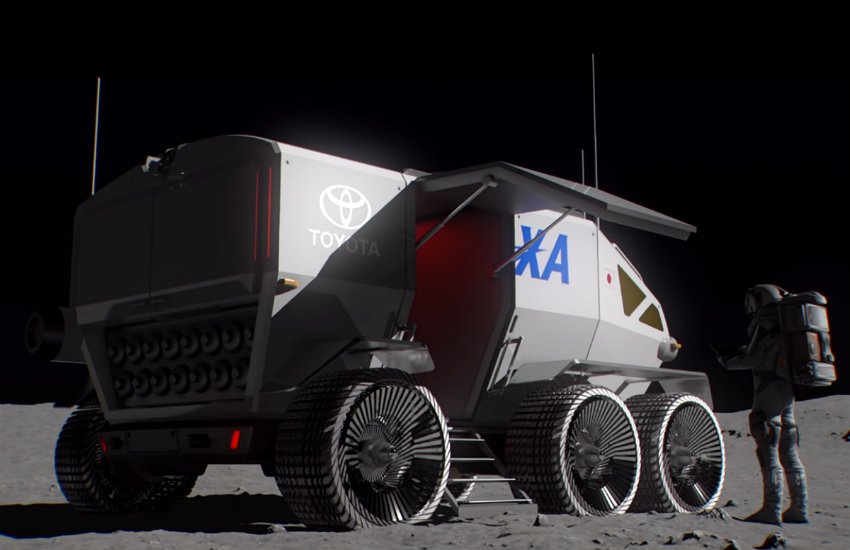 toyota moon rover, toyota electric moon rover, toyota moon rover concept, toyota jaxa, toyota car on moon