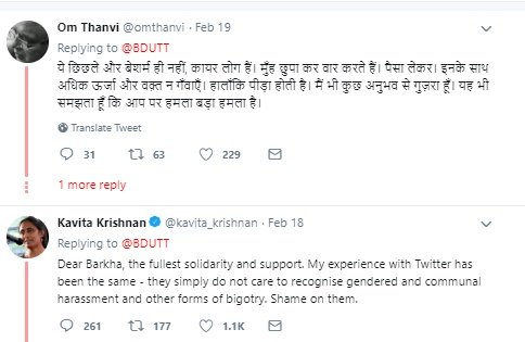 Om Thanvi, Barkha dutt,