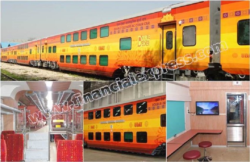 उदय एक्स्प्रेस: ट्रेन चमकदार पीले, नारंगी और गुलाबी रंग में बनी हुई है (picture source Financial express) 