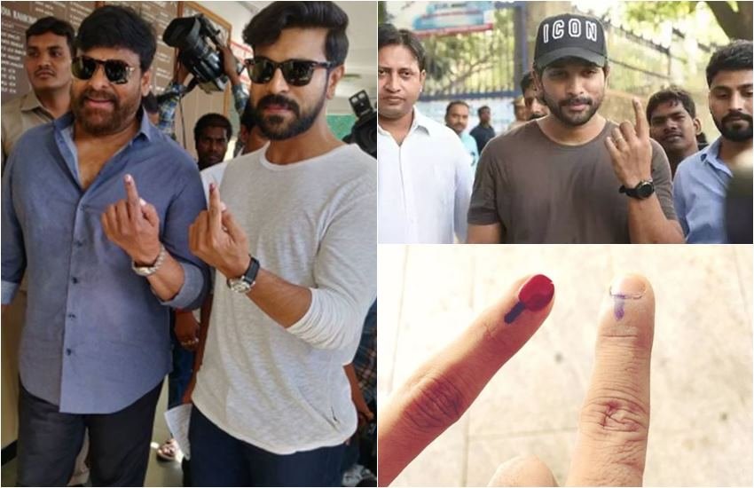 Lok Sabha Election 2019: देशभर में चुनाव का बिगुल बज चुका है। लोकसभा चुनाव के पहले चरण में 20 राज्यों की 91 लोकसभा सीटों और चार राज्यों की विधानसभा सीटों पर वोटिंग जारी है। आंधप्रदेश और तेलंगाना में भी मतदान जारी है। ऐसे में साउथ सुपरस्टार्स और सेलेब्स भी आम जनता के बीच अपना कीमती वोट देने के लिए पोलिंग बूथ पर पहुंच रहे हैं। इस बीच साउथ एक्टर अल्लू अर्जुन (Allu Arjun), अमाल अखिनेनी (Amala Akkineni) और Jr NTR वोट करते नजर आए। साथ ही ये देश की जनता से अपील भी करते दिखे कि वह अपना कीमती वोट देने के लिए अपने अपने घरों से बाहर निकलें। देखें तस्वीरें:-