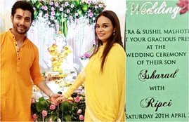 Sharad Malhotra and Ripci Bhatia, Sharad Malhotra and Ripci Bhatia Wedding, tv actor sharad malhotra, sharad malhotra getting married, details and wedding card of divyanka tripathi ex bf, ex bf of divyanka tripathi, Sharad Malhotra and Ripci Bhatia, sharad malhotra and divyanka tripathi relationship, Sharad Malhotra and Ripci Bhatia, entertainment news, bollywood news, television news