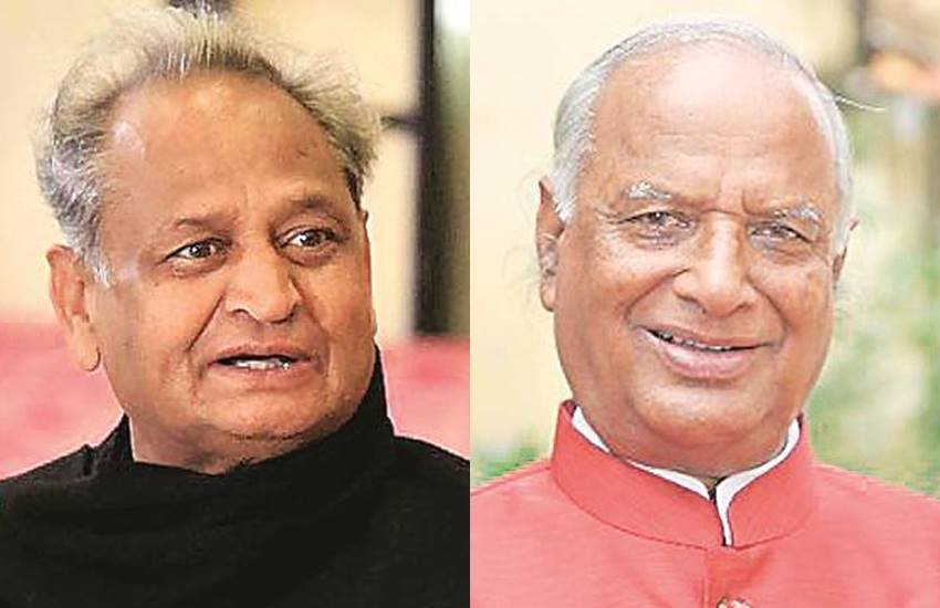 राजस्थान के मुख्यमंत्री अशोक गहलोत और प्रदेश भाजपा अध्यक्ष मदनलाल सैनी।