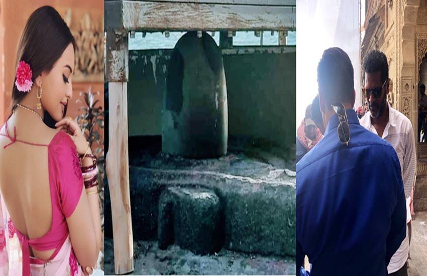 दबंग 3 के शूट पर सलमान खान और शिवलिंग के ऊपर रखा तख्त, फोटो सोर्स- ट्विटर (BeingSalmanKhan and brajeshabpnews)
