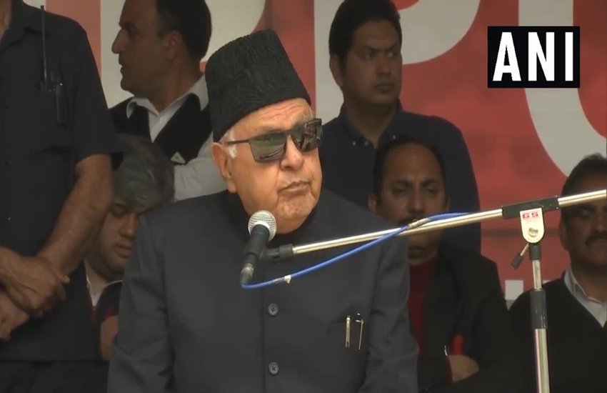 नेशनल कांफ्रेंस के नेता फारूक अब्‍दुल्‍ला। (Photo: ANI)