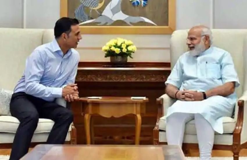 बॉलिवडु अभिनेता अक्षय कुमार ने लिया पीएम मोदी का नॉन पॉलिटिकल इंटरव्यू। फोटो सोर्स : इंडियन एक्सप्रेस