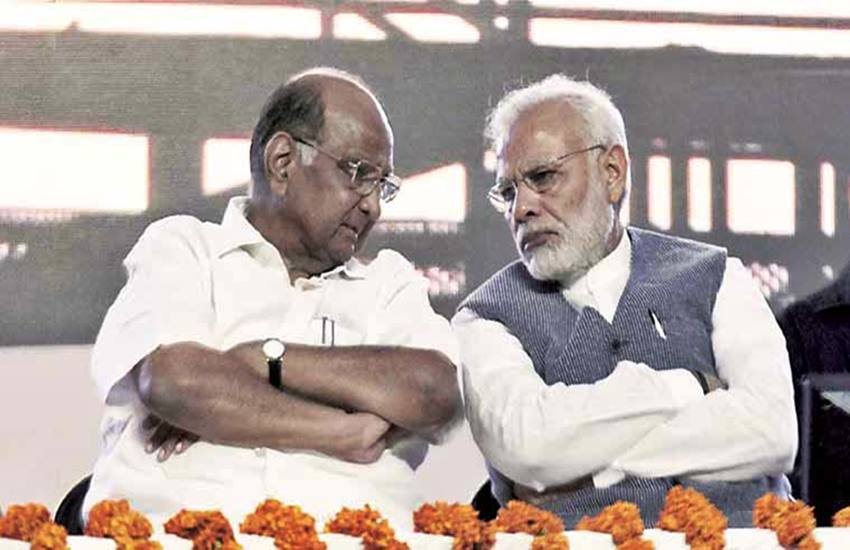 एनसीपी चीफ शरद पवार और पीएम नरेन्द्र मोदी, फोटो सोर्स- इंडियन एक्सप्रेस