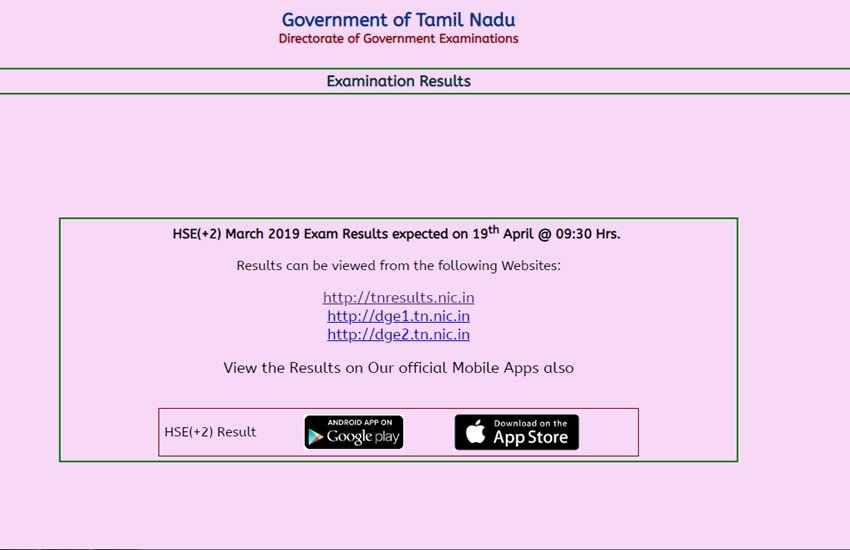 कैंडिडेट्स रिजल्ट जारी होने के बाद tnresults.nic.in, dge.tn.nic.in और dge.tn.gov.in पर चेक कर सकते हैं।