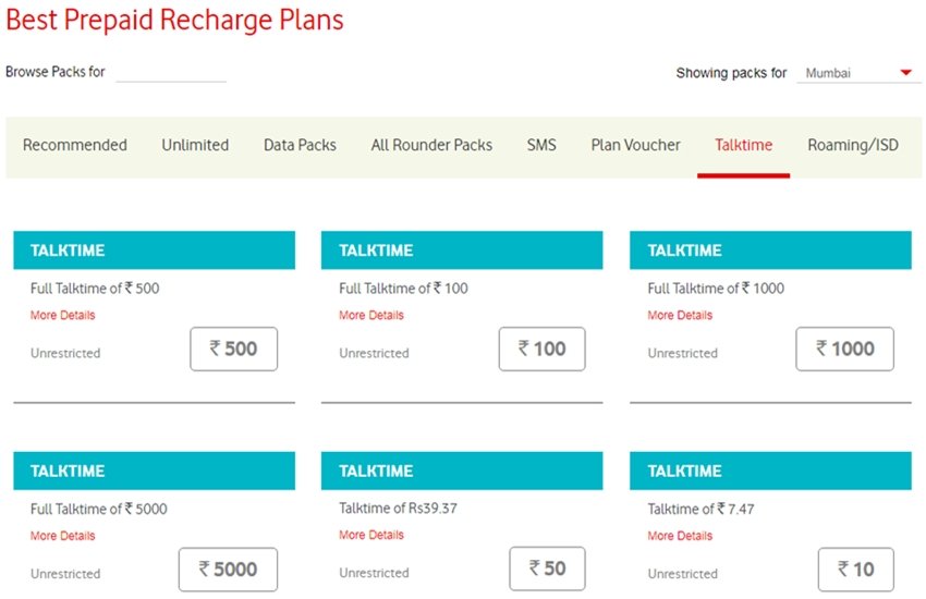 Vodafone, Vodafone latest plan, Vodafone rs. 50 plan, Vodafone rs. 100 plan, Vodafone rs. 500 plan, Vodafone new plan, Vodafone idea plan, Vodafone unlimited pack, Vodafone pack