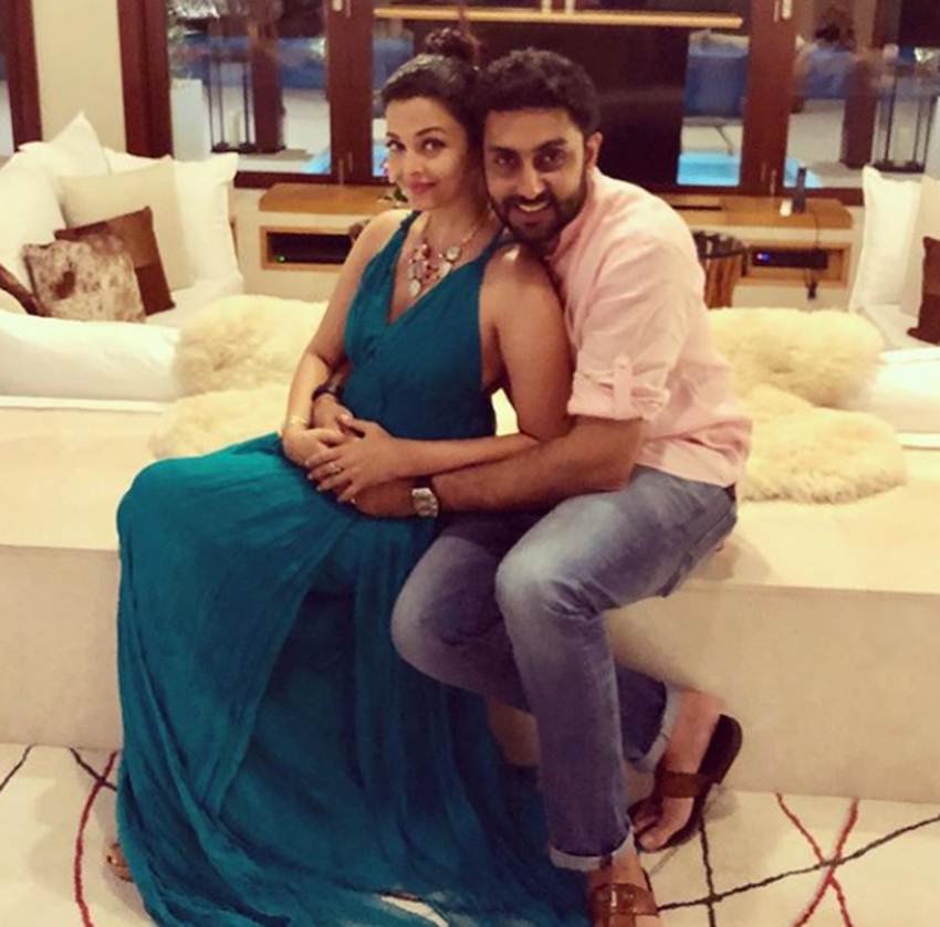 Abhishek Bachchan, Aishwarya Rai, Aaradhya Bachchan, Aishwarya Rai Maldives, Aishwarya Rai in Pool, Abhishek Aishwarya maldive