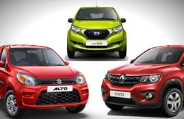 Best mileage cars under 3 lakh in India, maurti alto 800, renault kwid, datsun go, best cars under 3 lakh, best mileage cars in india