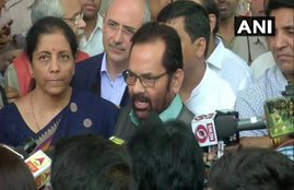 defense minister nirmala sitaraman and bjp leader mukhtar abbas naqvi