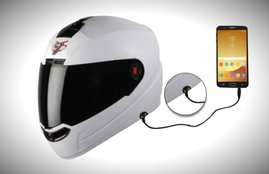 Steelbird SBA-1 HF Helmet, helmet with speaker, hand's free helmet, Steelbird SBA-1 HF Helmet price, Steelbird SBA-1 HF Helmet features, helmet with mobile connectivity