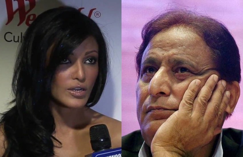 एक्ट्रेस कोएना मित्रा और समाजवादी नेता आजम खान।