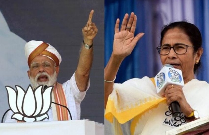 पीएम नरेंद्र मोदी और पश्चिम बंगाल की सीएम ममता बनर्जी 
फोटो सोर्स- जनसत्ता 