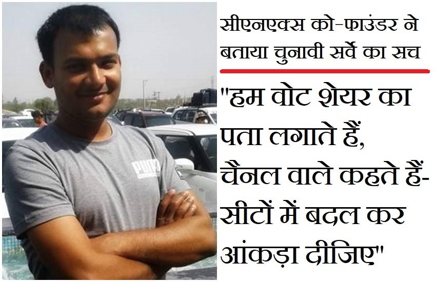 सर्वे एजेंसी सीएनएक्स के को-फाउंडर भावेश झा ने बताए कई दिलचस्प तथ्य। 