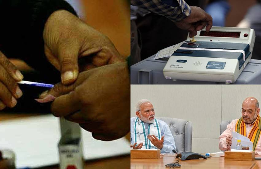 Elections 2019: लोकसभा चुनाव के पहले चरण में 20 राज्यों की 91 सीटों पर मतदान संपन्न हुआ। गुरुवार (11 अप्रैल) को पहले चरण में आंध्र प्रदेश (25), अरुणाचल (2), असम (5), बिहार (4), छत्तीसगढ़ (1), J & K (2), महाराष्ट्र (7), मणिपुर (1), मेघालय (2), मिजोरम (1), नागालैंड (1), ओडिशा (4), सिक्किम (1), तेलंगाना (17), त्रिपुरा (1), यूपी (8), उत्तराखंड (5), पश्चिम बंगाल (2), अंडमान (1), लक्षद्वीप (1) समेत कुल 91 सीटों के लिए वोटिंग हुई। पीएम मोदी ने ट्विटर पर लिखा था, ''लोकसभा चुनावों के लिए आज पहले चरण का मतदान है। पीएम मोदी ने सभी मतदाताओं से लोकतंत्र के इस महोत्सव में हिस्सा लेने के लिए लोगों से विनती की थी। अधिक-से-अधिक संख्या में मतदान करने और पहले मतदान, फिर जलपान!'' इससे पहले, उन्होंने इस चुनाव में पहली बार शामिल हो रहे मतदाताओं खासकर युवा मतदाताओं से बड़ी संख्या में मतदान करने का आग्रह किया था। पीएम ने देशवासियों से भारी संख्या में मतदान करने और लोकतंत्र के इस महापर्व में अपनी भागीदारी निभाने की अपील की थी। 2019 के लोकसभा चुनाव के पहले चरण में एनडीए सरकार के इन मंत्रियों की किस्मत EVM में कैद हो चुकी है। ये वही नेता हैं, जिन्होंने 2014 में जीत हासिल की थी। जानिए इन नेताओं के बारे में। (फोटो-PTI)