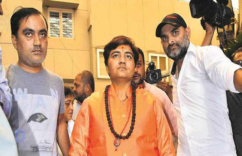 भोपाल लोकसभा सीट से भाजपा की उम्मीदवार साध्वी प्रज्ञा। (फोटो: इंडियन एक्सप्रेस)