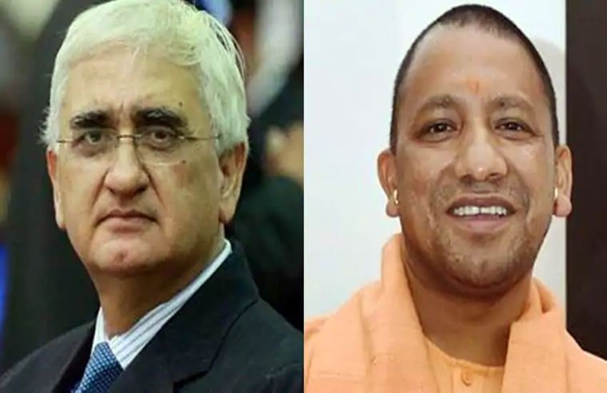 कांग्रेस नेता सलमान खुर्शीद और यूपी के सीएम योगी आदित्यनाथ। फोटो सोर्स : इंडियन एक्सप्रेस कांग्रेस नेता सलमान खुर्शीद और यूपी के सीएम योगी आदित्यनाथ। फोटो सोर्स : इंडियन एक्सप्रेस