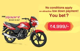 TVS Sport-ELS offer, TVS Sport-ELS price, TVS Sport-ELS down payment, TVS Sport-ELS on easy emi, TVS Sport-ELS features, TVS Sport-ELS mileage