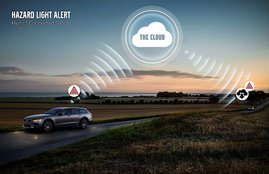 volvo communicate hazard technology, volvo amazing technology, volvo car talks each other, amazing features in car, accident prevention features in car