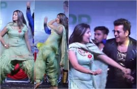 Sapna Choudhary, sapna choudhary dancing with bhojpuri superstar, sapna choudhary and ravi kishan, ravi kishan with sapna choudhary, Bhojpuri Superstar Ravi Kishan, Ravi Kishan dancing with sapna, sapna and ravi kishan together, sapna choudhary dancing in Haryanvi songm, fans says to sapna choudhary superhit dancer, entertainment news, bollywood news, television news, entertainment news