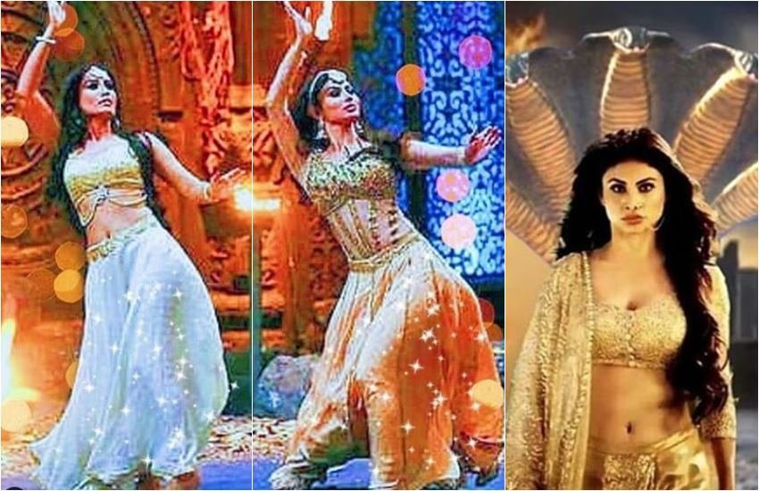 Naagin 3 , Mouni Roy, Surbhi Jyoti, Mouni Roy dancing on bean tune, surbhi jyoti in Naagin 3, Mouni Roy in Naagin 3 show, Mouni Roy show set shooting, mouni roy shooting for climax episode, climax episode of Naagin 3, Naagin 3 Shooting, watch video of Mouni Roy, entertainment news, bollywood news, television news