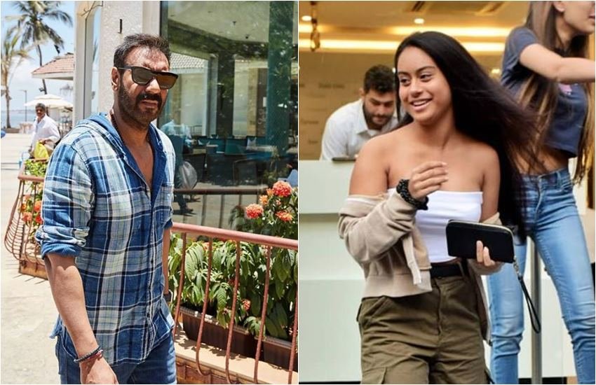 अजय देवगन दूसरी तरफ अजय की बेटी न्यासा देवगन