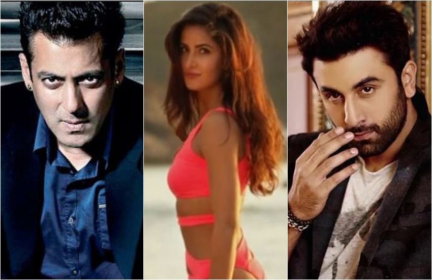 सलमान खान, बीच में कैटरीना कैफ और दूसरी तरफ रणबीर कपूर सलमान खान, बीच में कैटरीना कैफ और दूसरी तरफ रणबीर कपूर