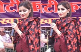 Sapna ChoudharySapna Choudhary, Sapna Choudhary dance, sapna choudhary singing video, sapna choudhary dance video, sapna choudhary in front of audience dancing, sapna choudhary says to co-singer get lost, video of sapna choudhary, watch here sapna choudhary, entertainment news, bollywood news, television news