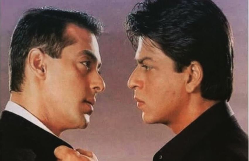 सलमान खान और शाहरुख खान एक फिल्म के सीन में...