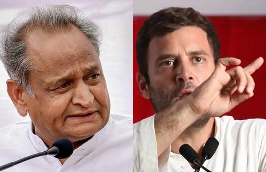 राजस्थान के मुख्यमंत्री अशोक गहलोत और कांग्रेस अध्यक्ष राहुल गांधी। (एक्सप्रेस फाइल फोटो)