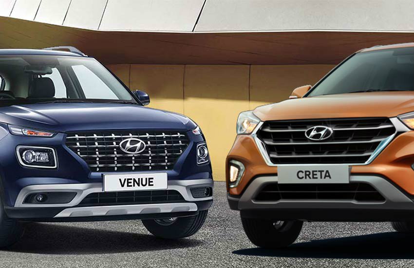 Hyundai Venue vs Hyundai Creta comparison, Hyundai Venue vs Hyundai Creta specification, Hyundai Venue vs Hyundai Creta features, Hyundai Venue vs Hyundai Creta detail