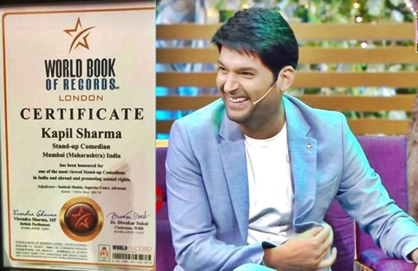 कपिल शर्मा और वर्ल्ड बुक ऑफ रिकॉर्ड्स लंदन अवार्ड का सर्टिफिकेट, फोटो सोर्स- इंस्टाग्राम (ginnichatrath.lovers)